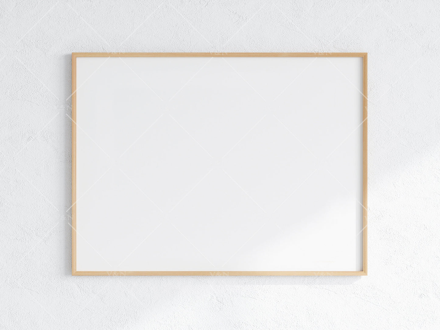 Minimalist Frame Mockup 4x3, Landscape Wooden Frame Mockup, Poster Mockup, Horizontal Frame Mockup, Frame Mockup for Print, JPG PNG PSD