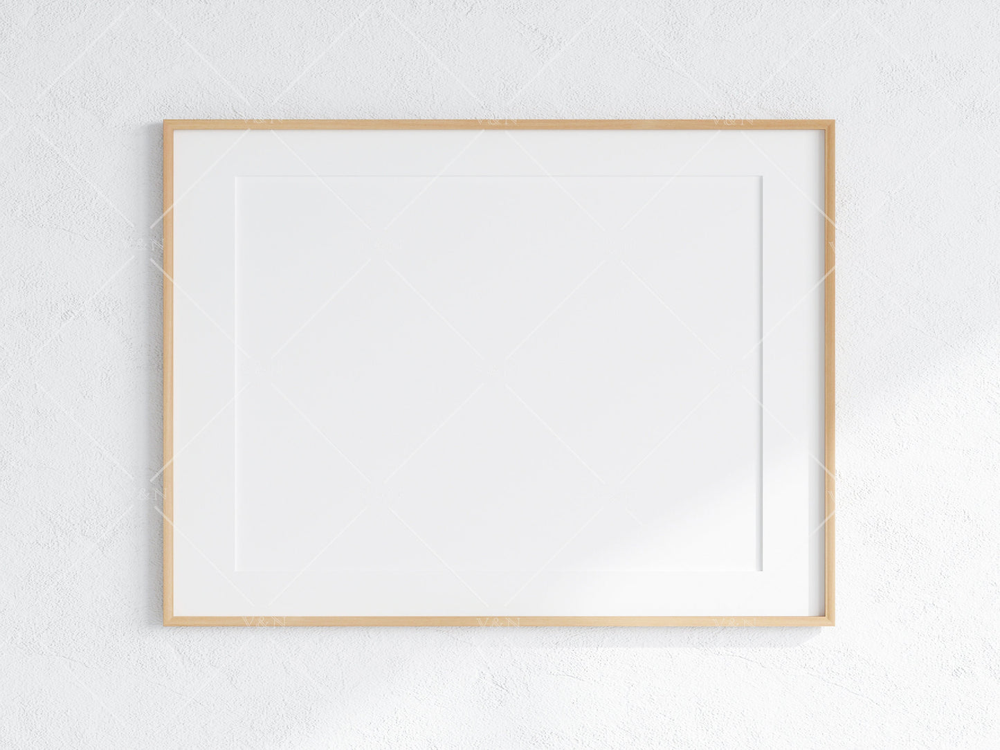 Minimalist Frame Mockup 4x3, Landscape Wooden Frame Mockup, Poster Mockup, Horizontal Frame Mockup, Frame Mockup for Print, JPG PNG PSD