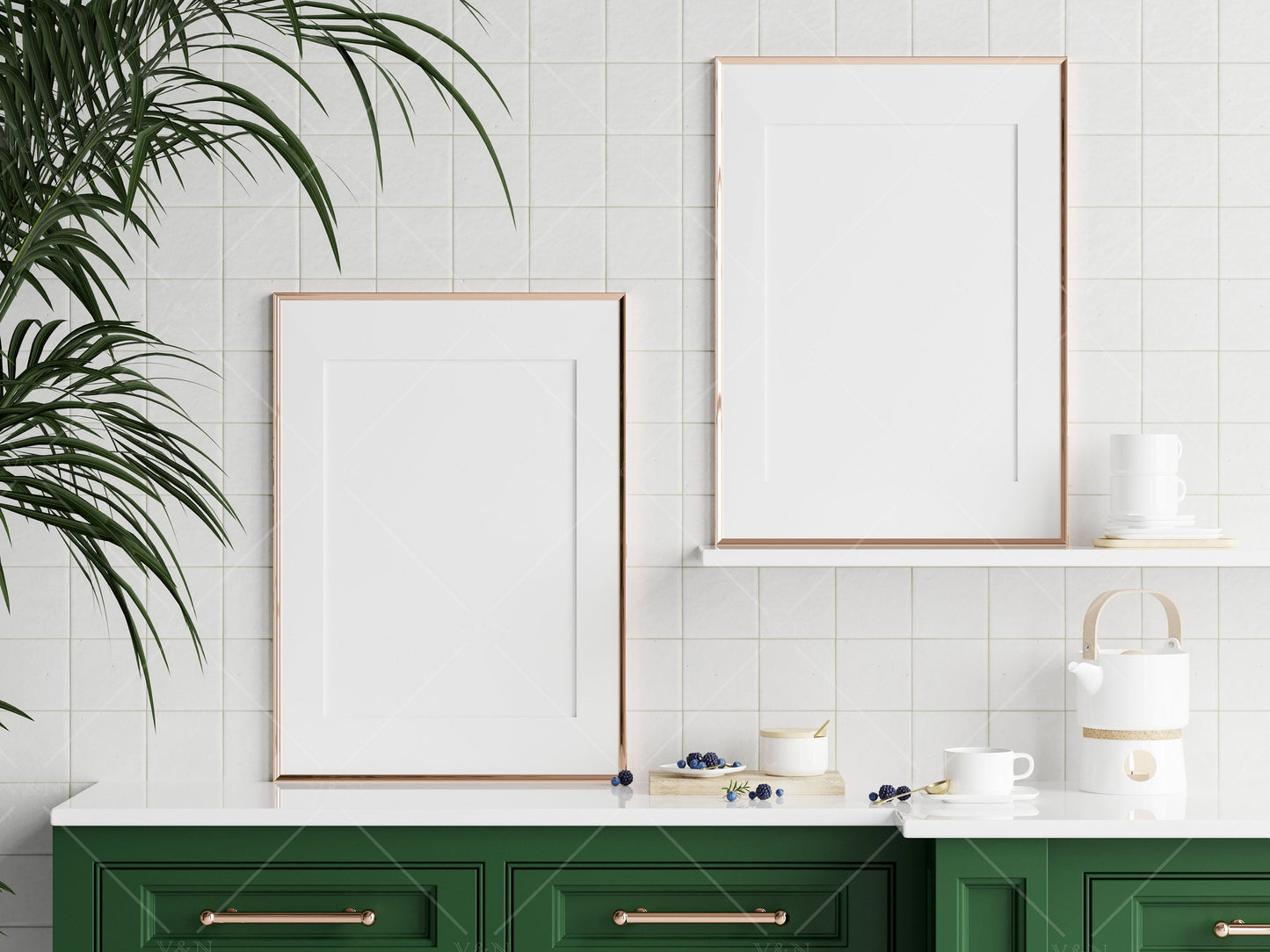 Kitchen Interior Frame Mockup, Poster Mockup