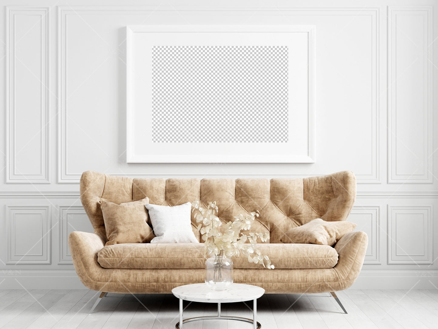 Living Room Frame Mockup, Minimalist Frame Mockup, Horizontal Frame Mockup A1, Horizontal Frame Mockup, Frame Mockup, PSD JPG, PNG