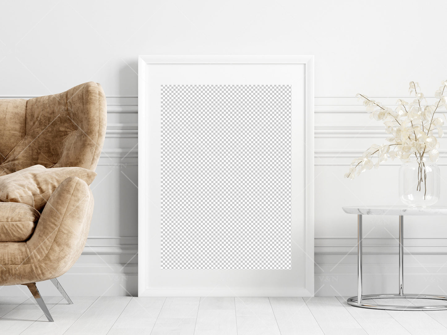 Poster Mockup, Living Room Frame Mockup, Minimalist Frame Mockup, Vertical Frame Mockup A2, Vertical Frame Mockup, Frame Mockup for Print