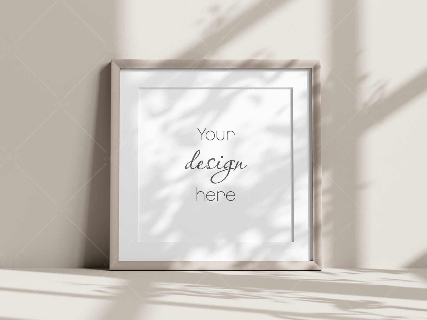 Square Frame Mockup in Boho, Poster Mockup, Frame Mockup for Print, Frame Mockup for Art