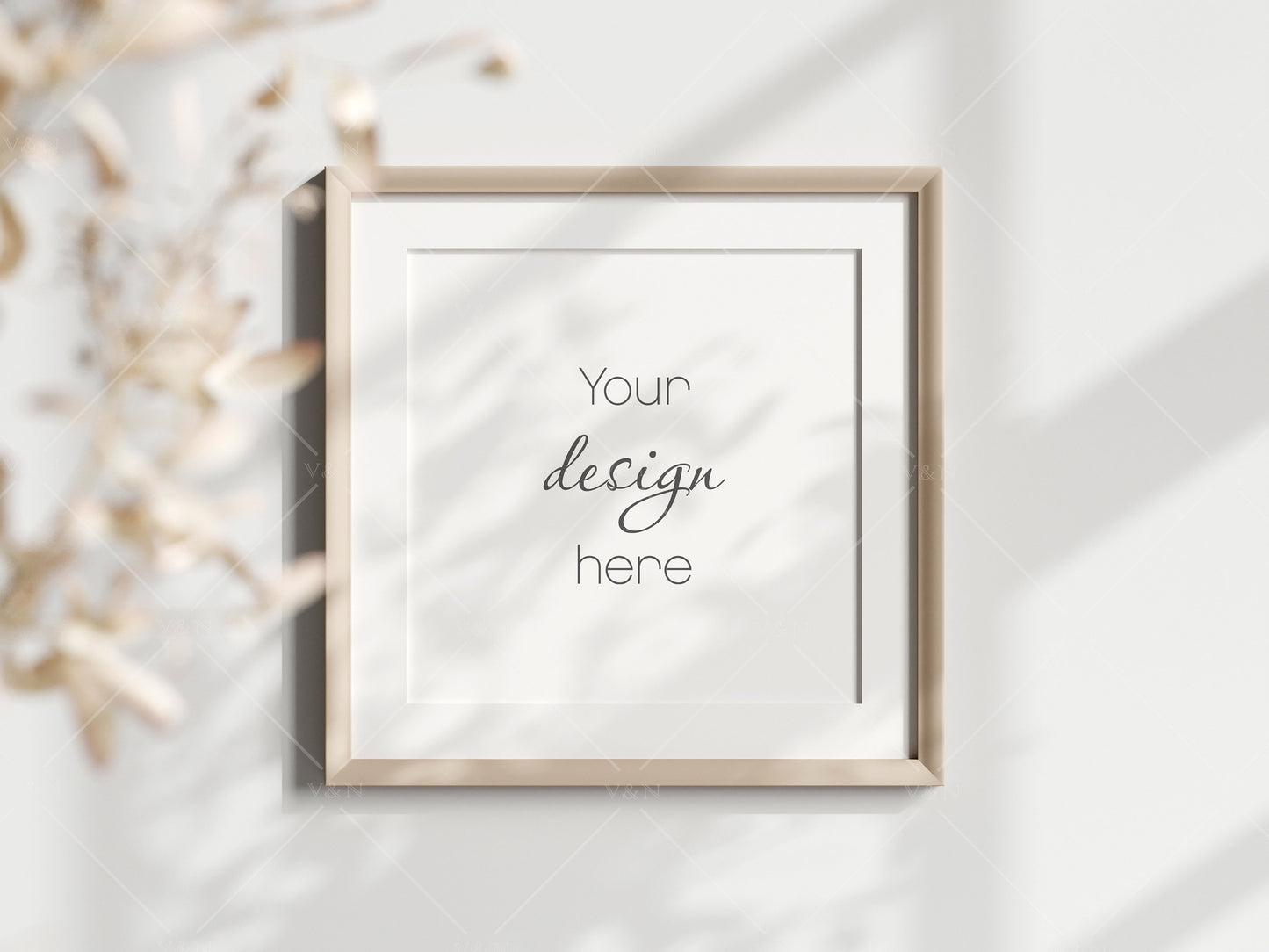 Square Frame Mockup in Boho, Poster Mockup, Frame Mockup for Print, Frame Mockup for Art