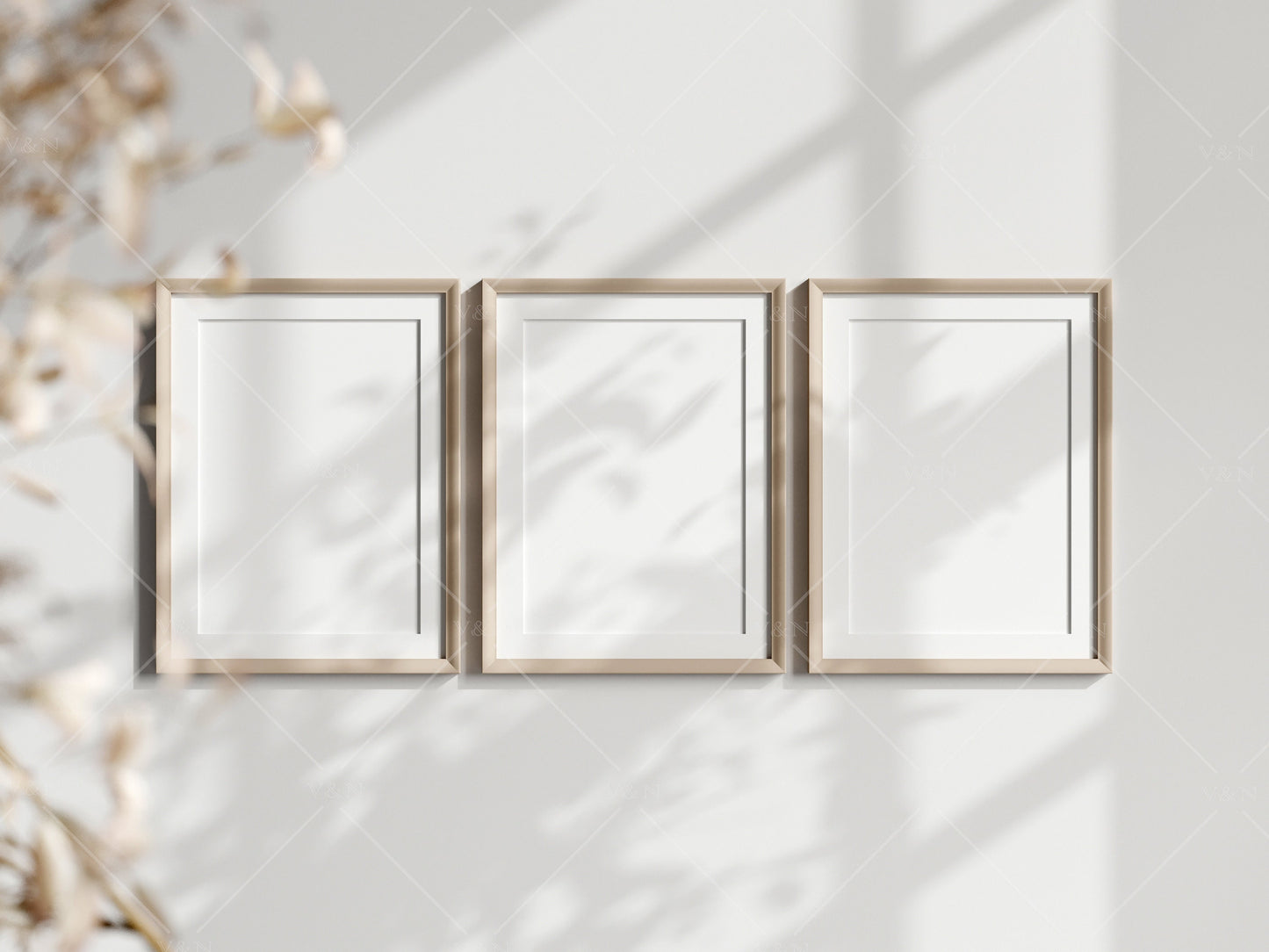 Boho Frame Mockup, Vertical Wooden Frame Mockup A3, Poster Mockup, Frame Mockup for Print, Frame Mockup for Art