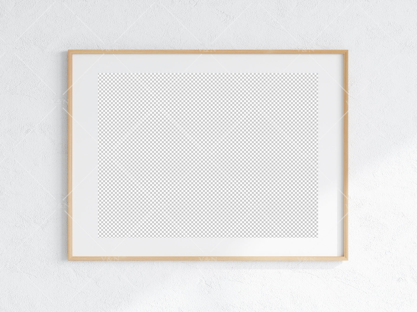 Minimalist Frame Mockup 4x3, Landscape Wooden Frame Mockup, Poster Mockup, Horizontal Frame Mockup, Frame Mockup for Print, JPG PNG PSD