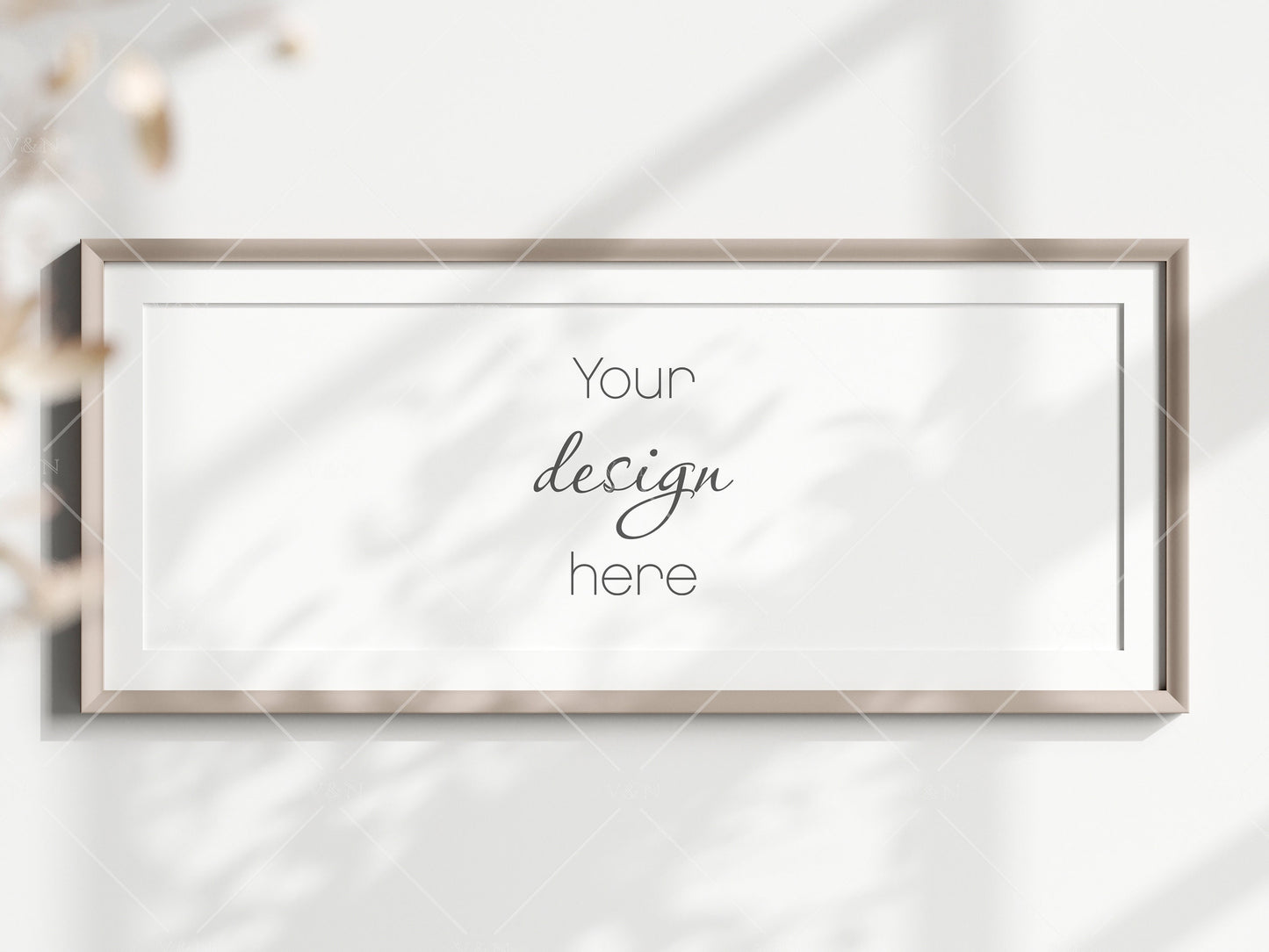 Panoramic Frame Mockup, Boho Frame Mockup, Poster Mockup, Frame Mockup for Print, Frame Mockup for Art