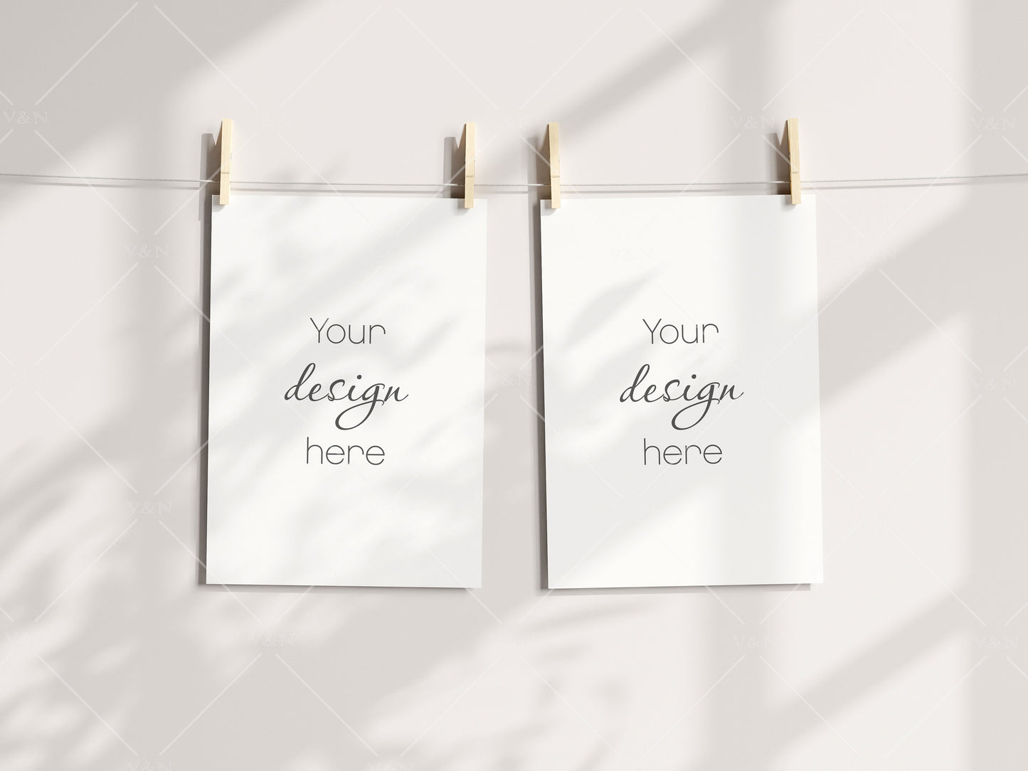 Paper Mockup, Poster Mockup, Mockup Print, Pegs and Paper, Art Print Mockup, Minimalist Mockup, Boho Mockup, PSD JPG PNG