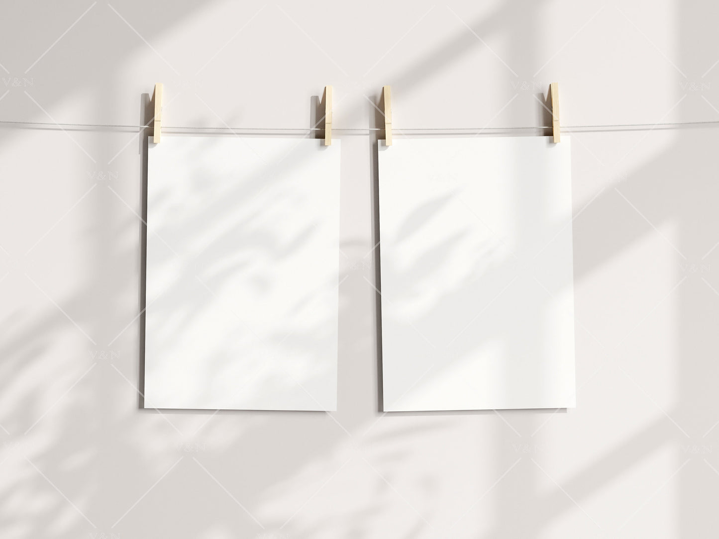 Paper Mockup, Poster Mockup, Mockup Print, Pegs and Paper, Art Print Mockup, Minimalist Mockup, Boho Mockup, PSD JPG PNG