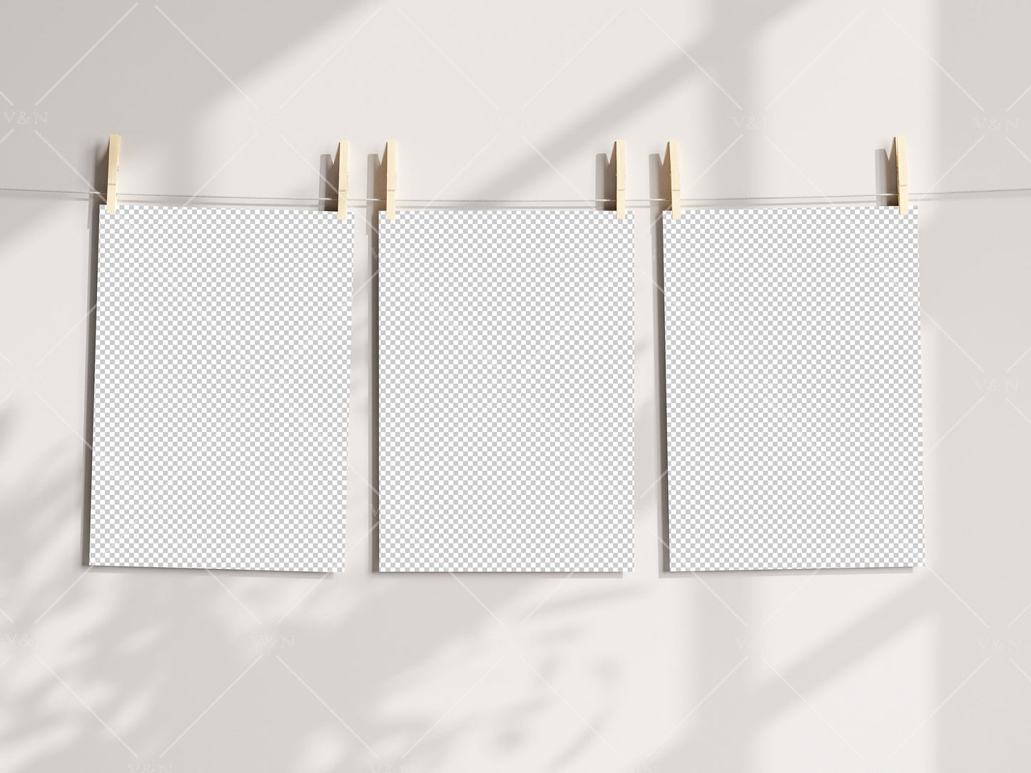 Three Paper Mockup, Poster Mockup, Mockup Print, Pegs and Paper, Art Print Mockup, Minimalist Mockup, Boho Mockup, PSD JPG PNG