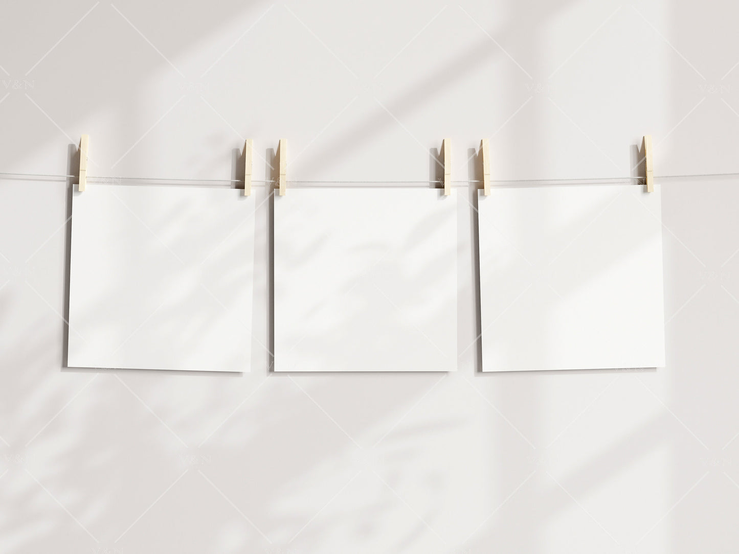 Square Papers Mockup, Poster Mockup, Mockup Print, Pegs and Paper, Art Print Mockup, Minimalist Mockup, Boho Mockup, PSD JPG PNG