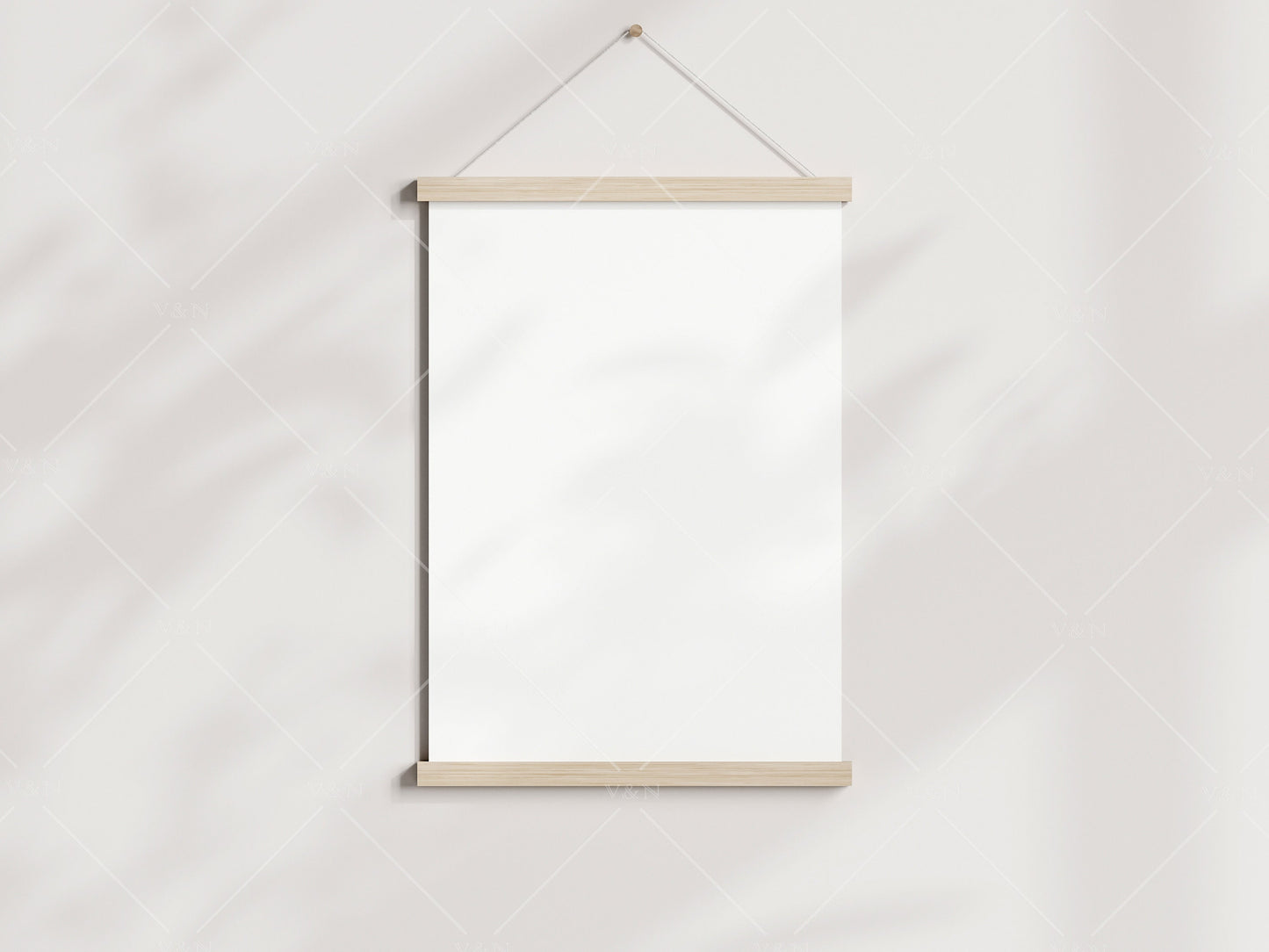 Poster Hanger Mockup, Wooden Hanging Poster Frame, Magnetic Poster Bar Mockup, Minimalist Mockup, Boho Mockup, PSD JPG PNG