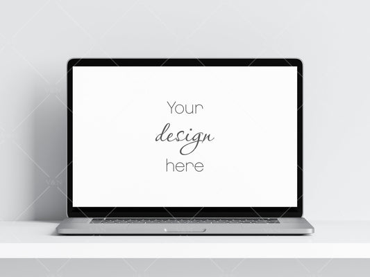 Laptop Mockup, Minimalist Interior Device Mockup, Сomputer Mockup, PSD JPG PNG