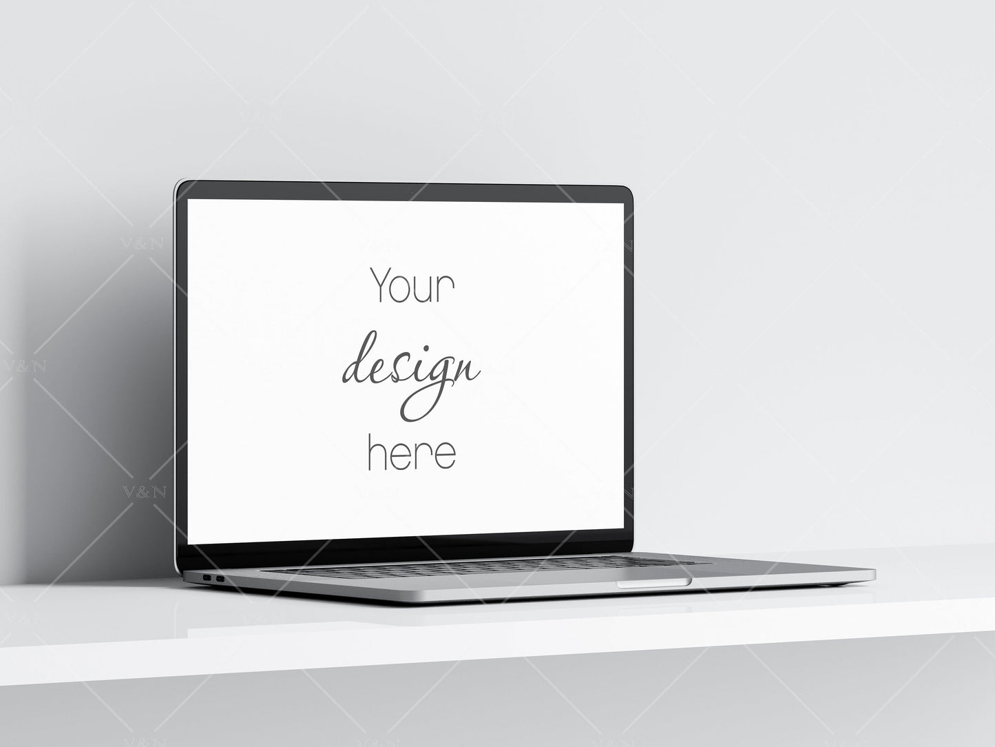 Laptop Mockup, Minimalist Interior Device Mockup, Сomputer Mockup, PSD JPG PNG