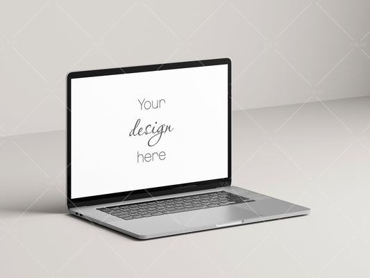 Laptop Mockup, Minimalist Interior Device Mockup, Сomputer Mockup, PSD JPG PNG