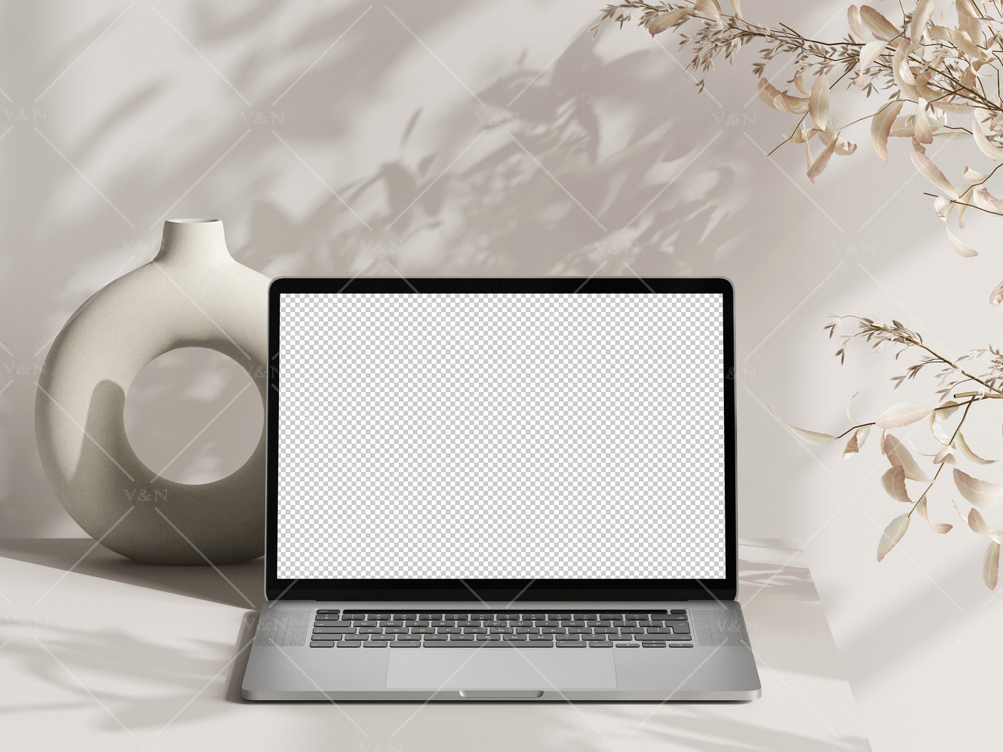 Laptop Mockup, Minimalist Interior Device Mockup, Сomputer Mockup, PSD JPG PNG