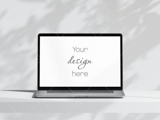 Laptop Mockup, Minimalist Interior Device Mockup, Сomputer Mockup, PSD JPG PNG