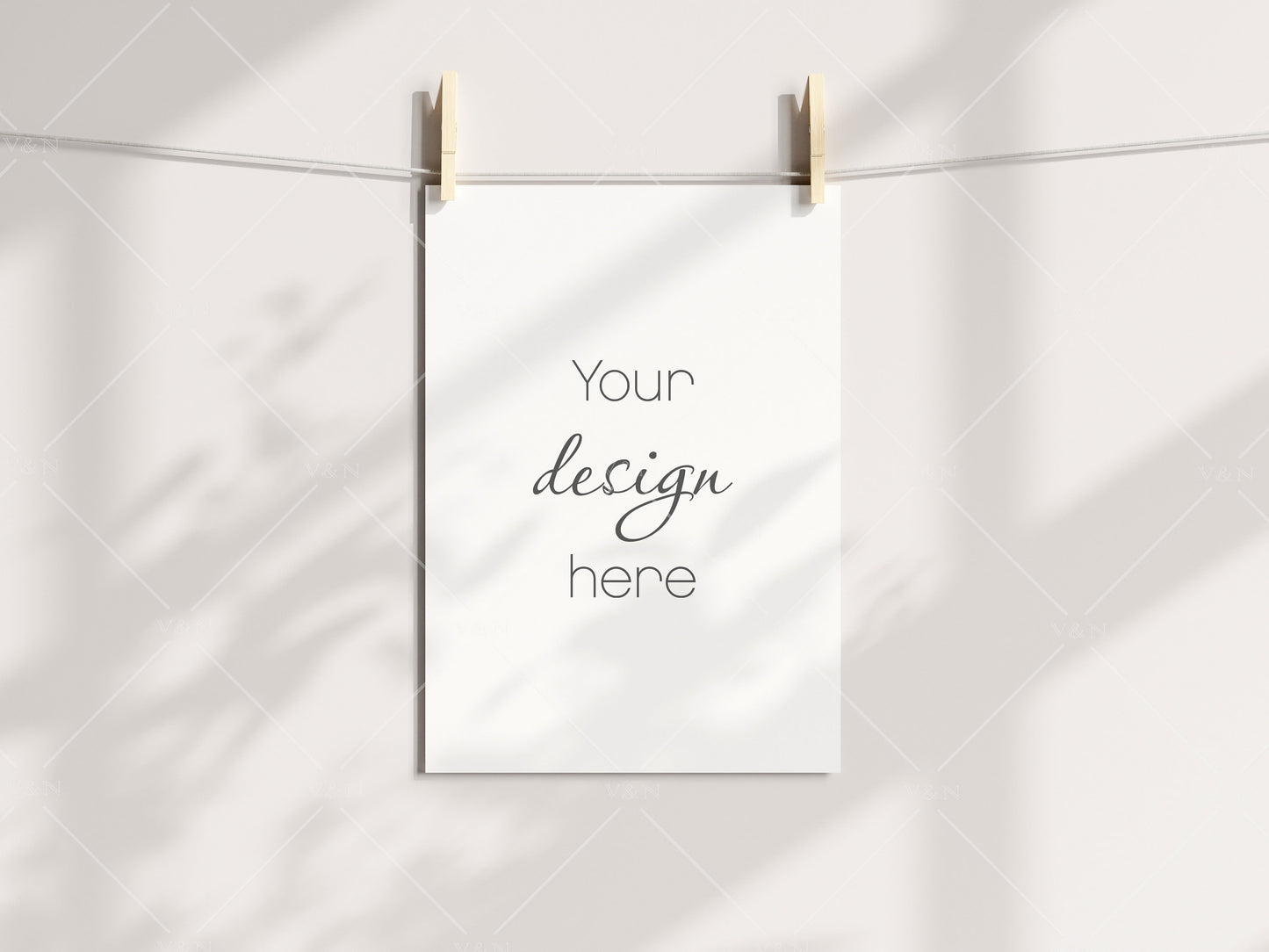 Poster Mockup, Mockup Print, Paper Mockup, Pegs and Paper, Art Print Mockup, Minimalist Mockup, Boho Mockup, PSD JPG PNG