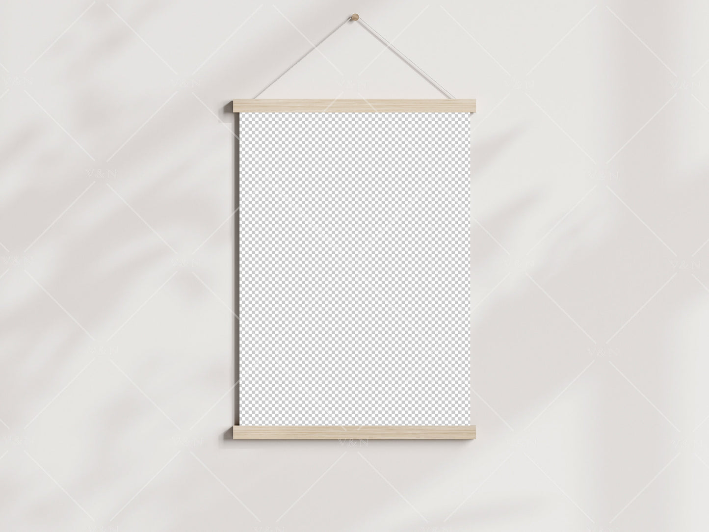 Poster Hanger Mockup, Wooden Hanging Poster Frame, Magnetic Poster Bar Mockup, Minimalist Mockup, Boho Mockup, PSD JPG PNG