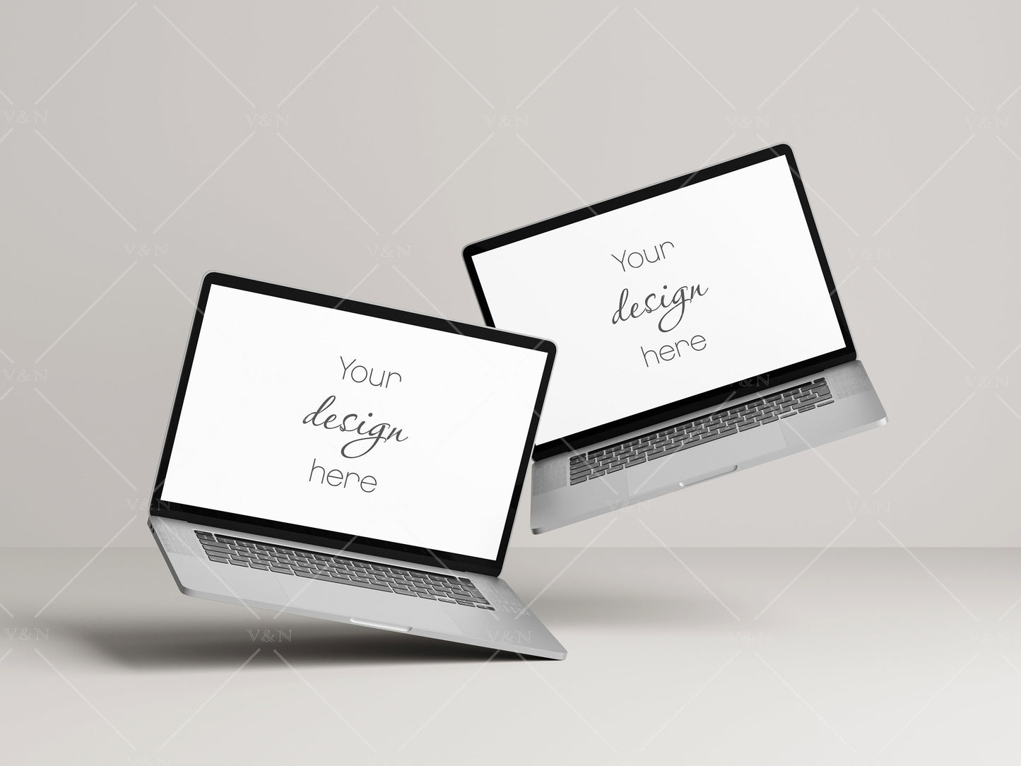 Laptop Mockup, Minimalist Interior Device Mockup, Сomputer Mockup, PSD JPG PNG