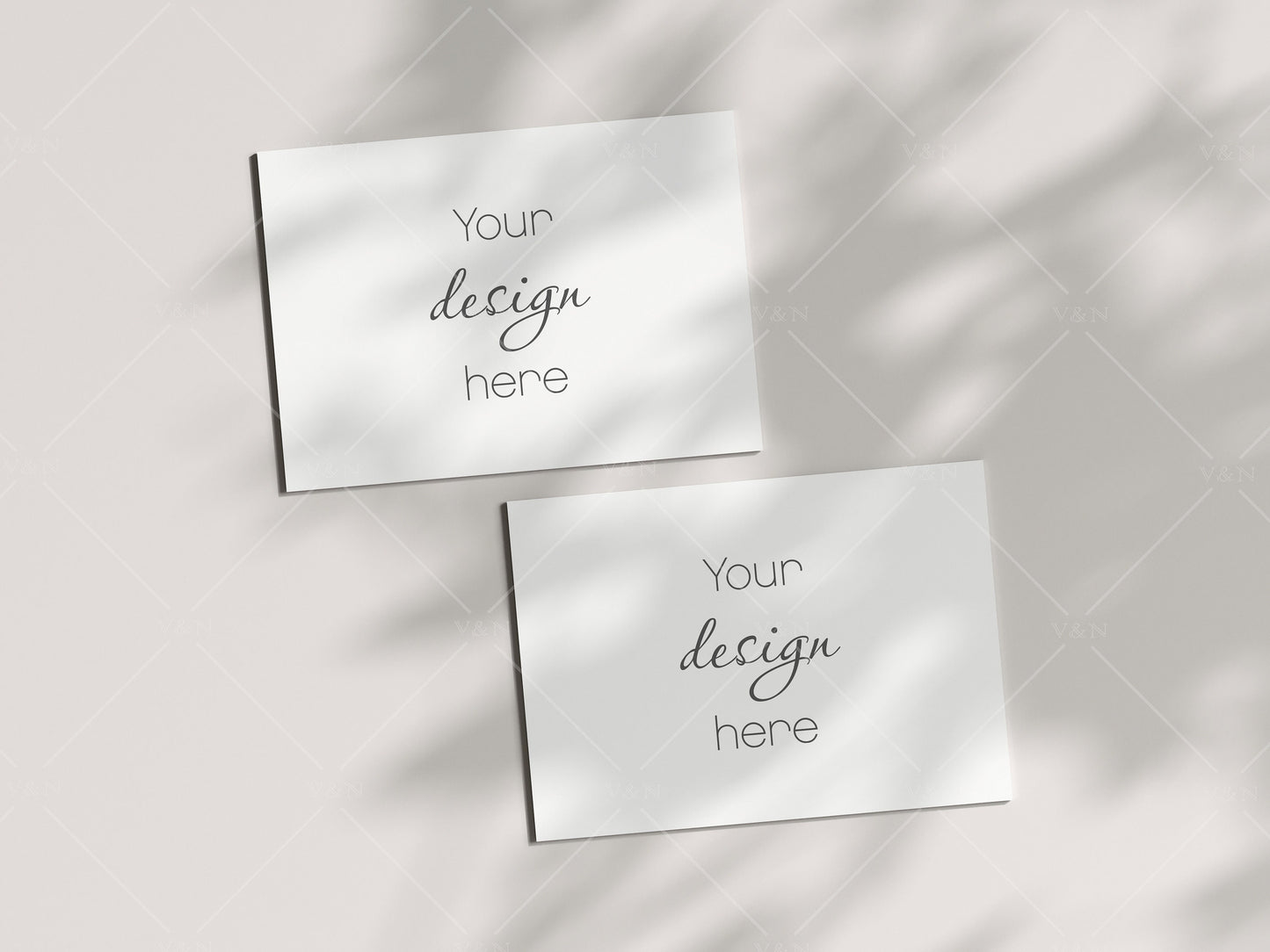 Horizontal Card Mockup Boho 5x7, Invitation Mockup, Greeting Card Mockup