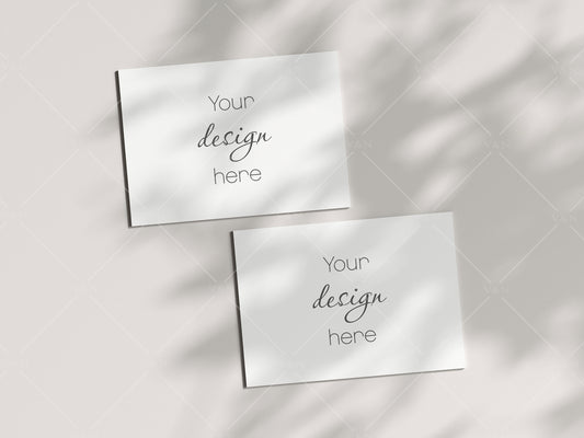 Horizontal Card Mockup Boho 5x7, Invitation Mockup, Greeting Card Mockup