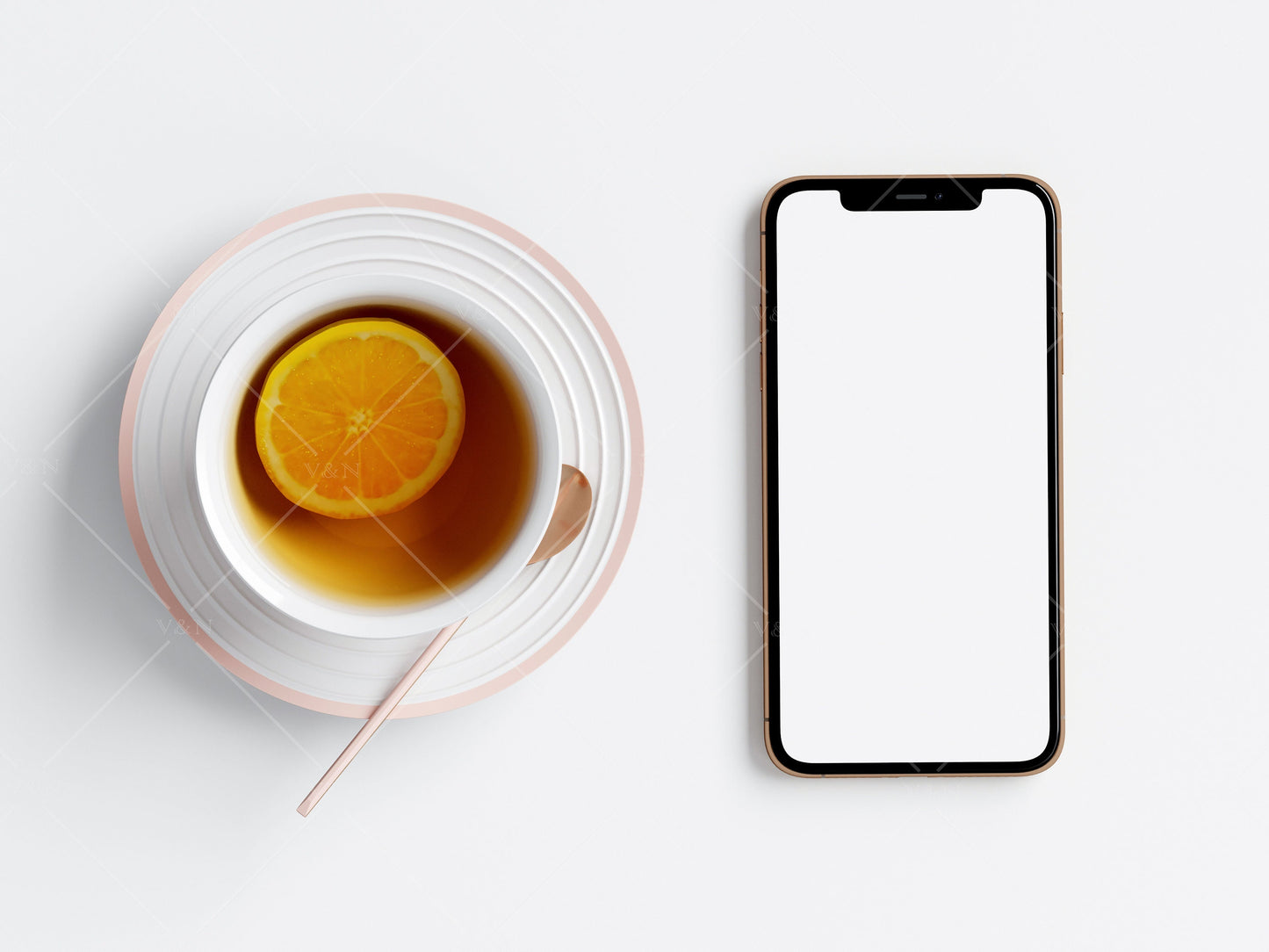 Phone Mockup, JPG PNG PSD, Flat Lay, Minimalist Device Mockup, Phone Template