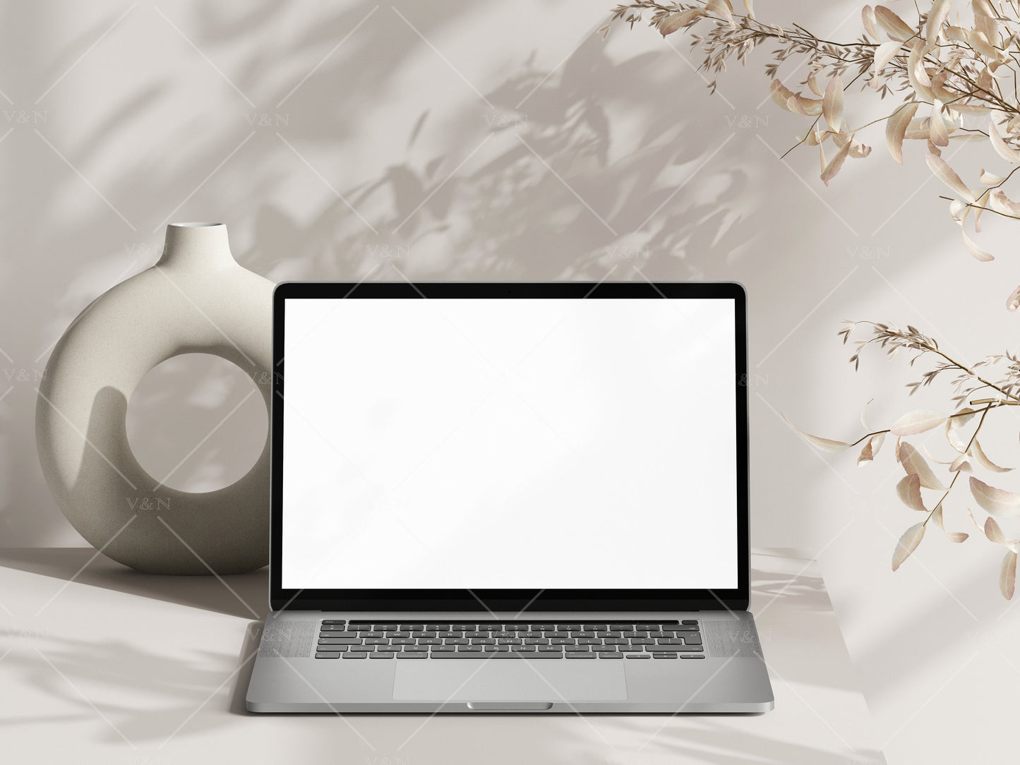 Laptop Mockup, Minimalist Interior Device Mockup, Сomputer Mockup, PSD JPG PNG