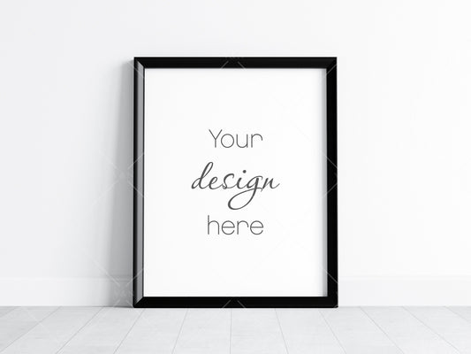 Black Frame Mockup 5x4 ratio, Poster Mockup, Minimalist Mockup, JPG PNG PSD