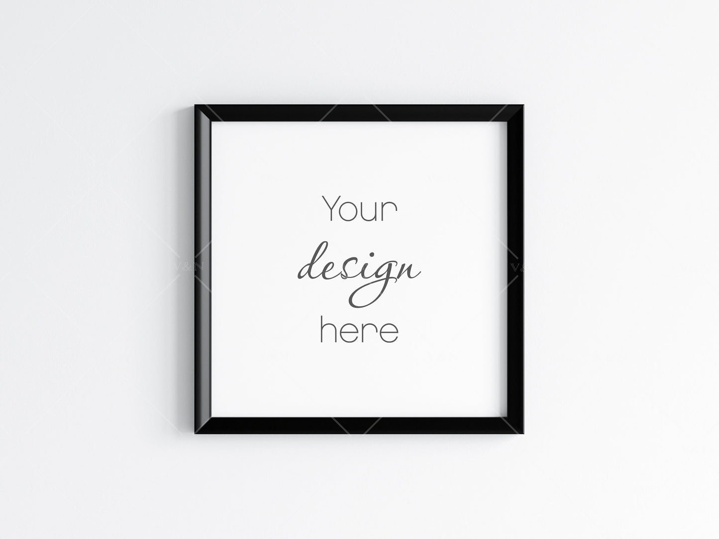 Black Square Frame Mockup, Poster Mockup, Minimalist Mockup, JPG PNG PSD