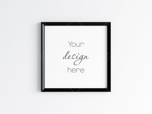 Black Square Frame Mockup, Poster Mockup, Minimalist Mockup, JPG PNG PSD