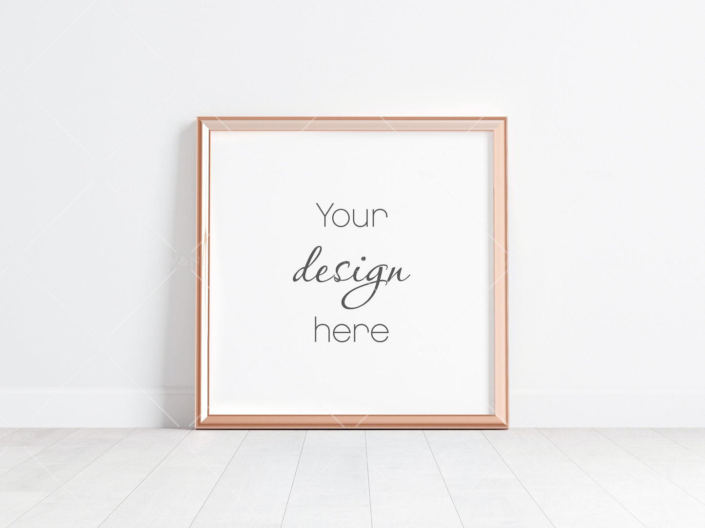 Gold Square Frame Mockup, Poster Mockup, Square Frame Mockup, Frame Mockup for Print, JPG PNG PSD