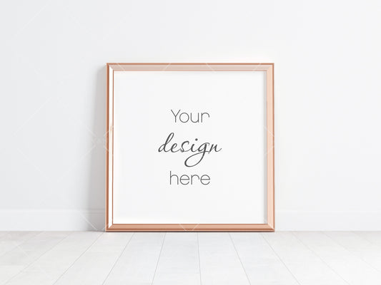 Gold Square Frame Mockup, Poster Mockup, Square Frame Mockup, Frame Mockup for Print, JPG PNG PSD