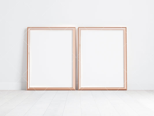 Gold Frame Mockup 4x3 ratio, Poster Mockup, Minimalist Mockup, JPG PNG PSD