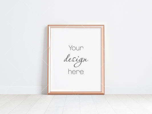 Gold Frame Mockup 5x4 ratio, Poster Mockup, Minimalist Mockup, JPG PNG PSD