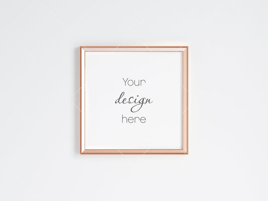 Gold Square Frame Mockup, Poster Mockup, Minimalist Mockup, JPG PNG PSD