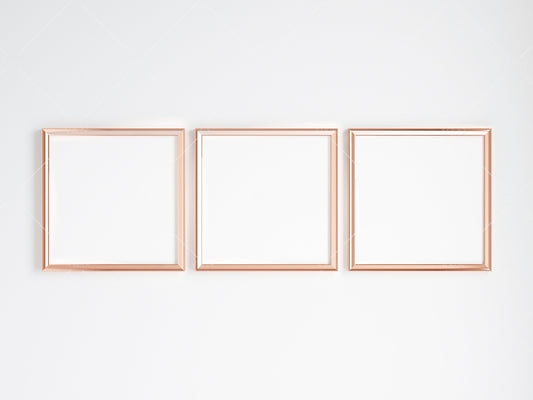 Gold Square Frame Mockup, Poster Mockup, Minimalist Mockup, JPG PNG PSD