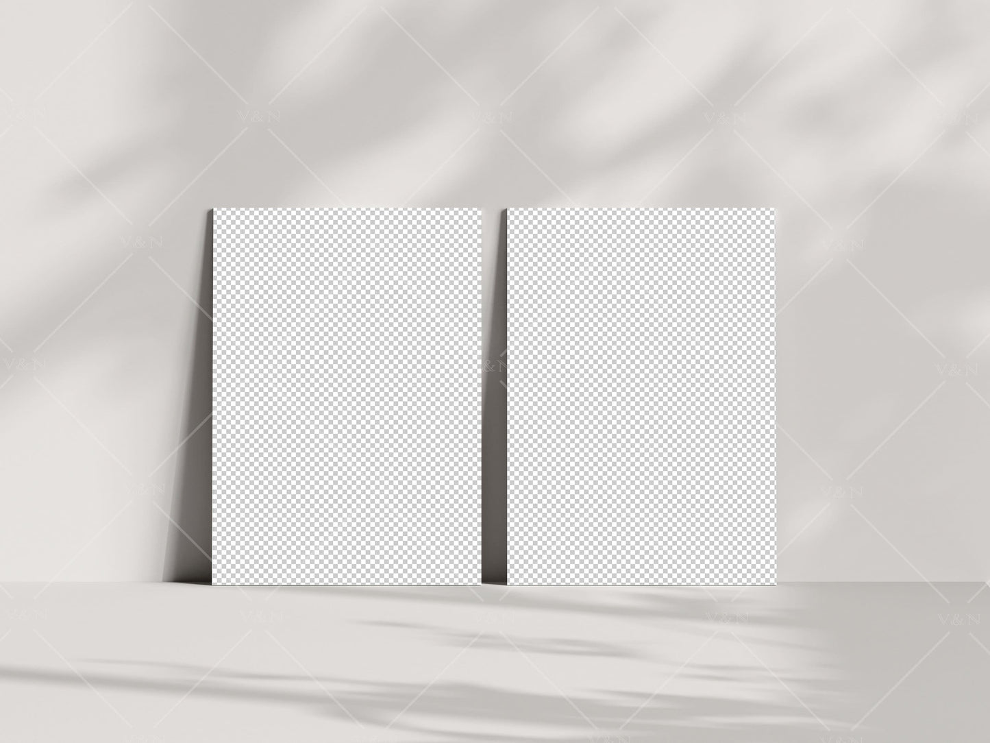 Two Minimalist Card Mockup 5x7, Boho Invitation Mockup, Greeting Card Mockup