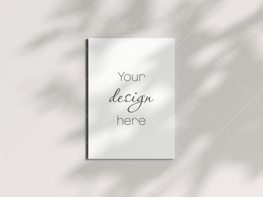 Card Mockup 5x7, Boho Invitation Mockup, Greeting Card Mockup