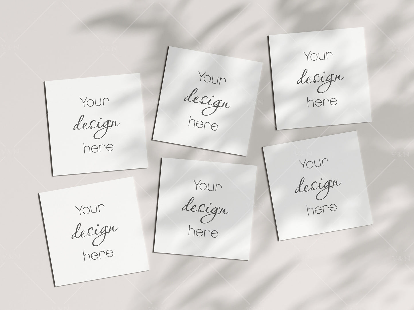 6 Cards Mockup 5x7, Invitation Mockup, Card Mockup Boho