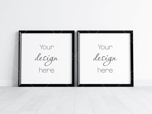 Square Frame Mockup, Poster Mockup, Square Frame Mockup, Frame Mockup for Print, JPG PNG PSD