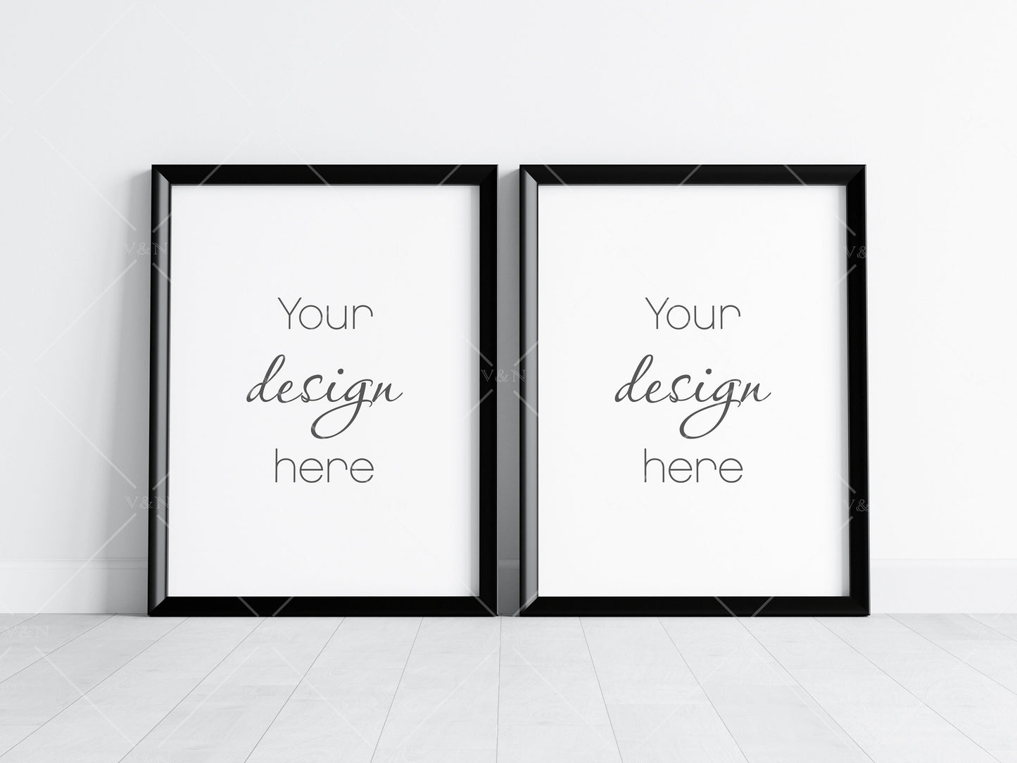 Black Frame Mockup 4x3 ratio, Poster Mockup, Minimalist Mockup, JPG PNG PSD