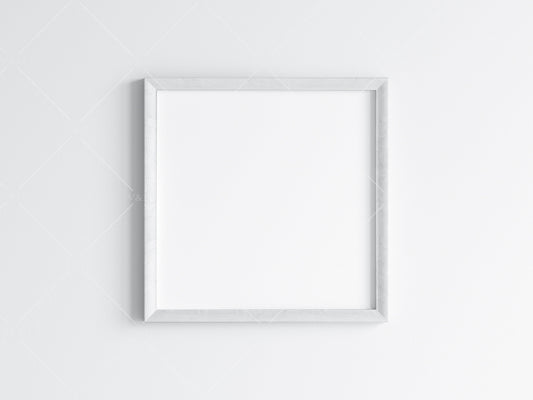 White Square Frame Mockup, Poster Mockup, Minimalist Mockup, JPG PNG PSD