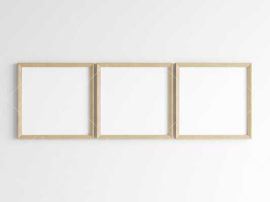 Wooden Square Frame Mockup, Poster Mockup, Minimalist Mockup, JPG PNG PSD