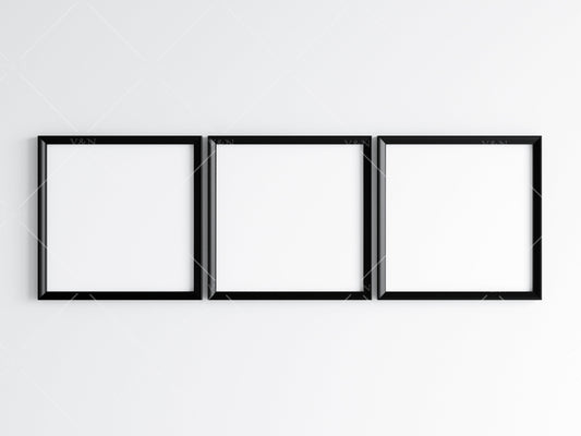 Black Square Frame Mockup, Poster Mockup, Minimalist Mockup, JPG PNG PSD