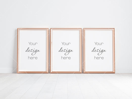 Gold Frame Mockup 3x2 ratio, Poster Mockup, Minimalist Mockup, JPG PNG PSD