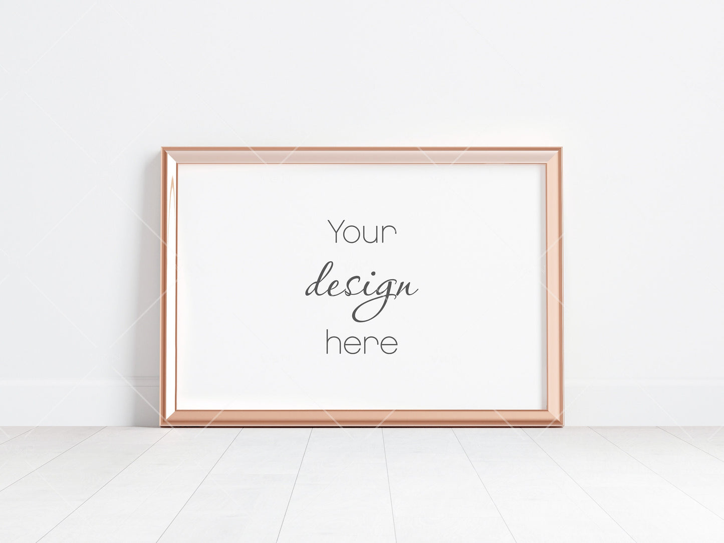 Gold Horizontal Frame Mockup 3x2 ratio, Poster Mockup, Minimalist Mockup, JPG PNG PSD