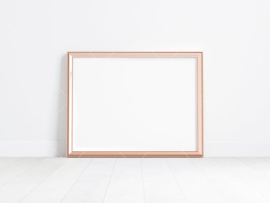 Gold Frame Mockup 4x3 ratio, Poster Mockup, Minimalist Mockup, JPG PNG PSD