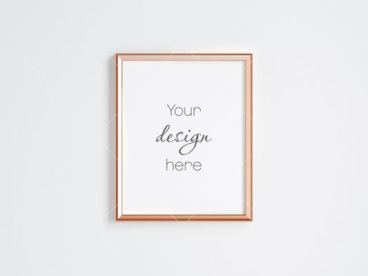 Gold Frame Mockup 5x4 ratio, Poster Mockup, Minimalist Mockup, JPG PNG PSD