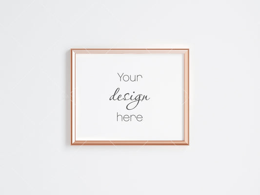 Gold Frame Mockup 5x4 ratio, Poster Mockup, Minimalist Mockup, JPG PNG PSD