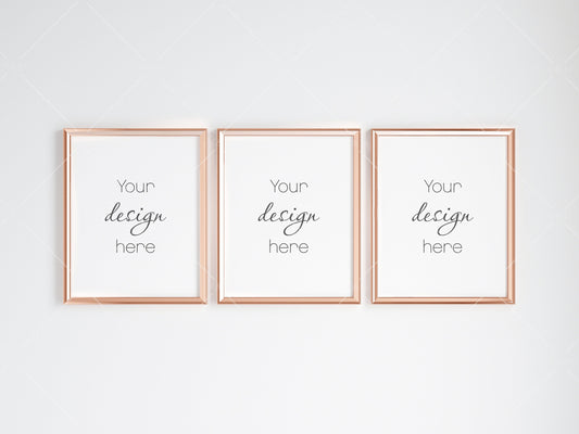 Gold Frame Mockup 5x4 ratio, Poster Mockup, Minimalist Mockup, JPG PNG PSD